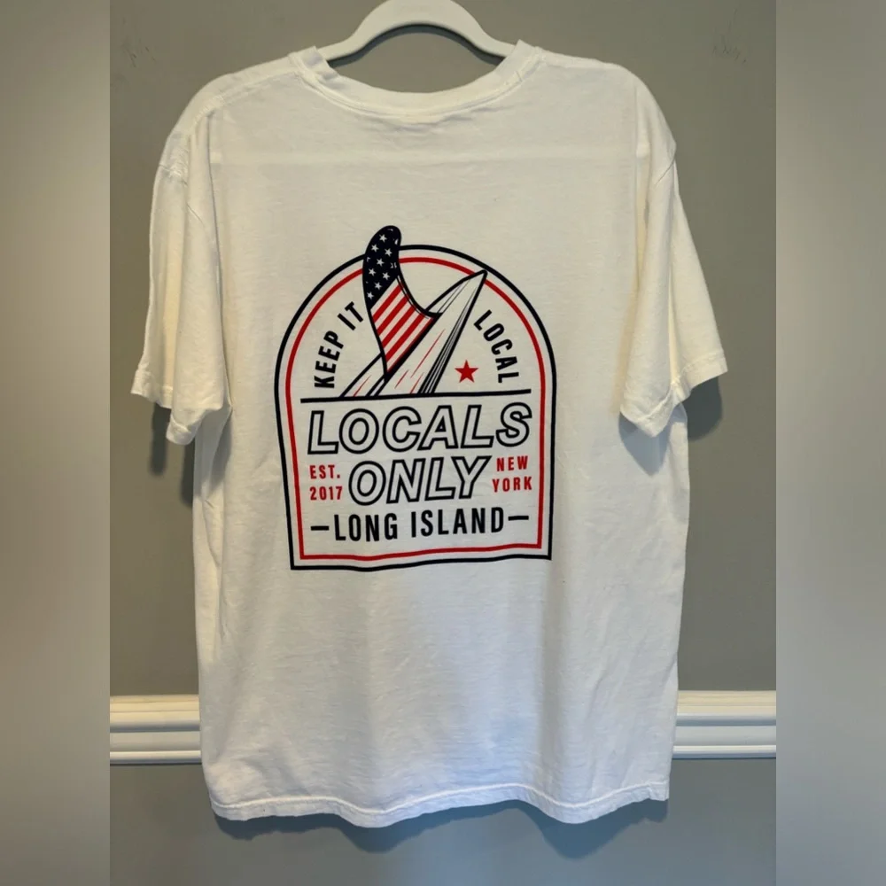 Local's Only Unisex Short Sleeve Tshirt - Size Large white NWT - Picture 3 of 10